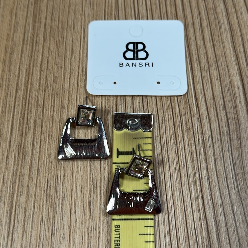 BANSRI Silver Geometric Earrings - Picture 6 of 7
